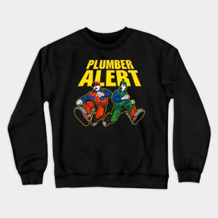 PLUMER ALERT SECOND-WARNING / Black variant Crewneck Sweatshirt